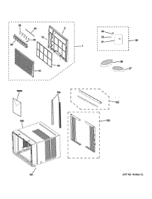 Grille & Chassis Parts parts for Ge Room Air Conditioner AEQ06LSQ1 from AppliancePartsPros.com