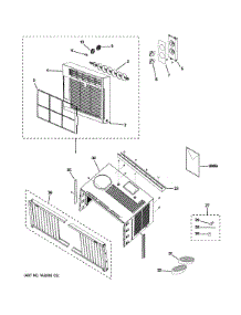 Grille & Chassis Parts parts for Ge Room Air Conditioner AEV05LSQ1 from AppliancePartsPros.com