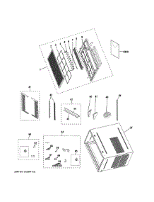 Grille & Chassis Parts parts for Ge Room Air Conditioner AEE24DSL1 from AppliancePartsPros.com