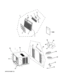 Grille & Chassis Parts parts for Ge Room Air Conditioner AEE12DSW1 from AppliancePartsPros.com