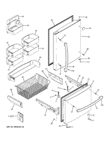 Doors parts for Ge Refrigerator GDE20ESEARSS from AppliancePartsPros.com