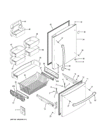 Doors parts for Ge Refrigerator GDE23ETEBRWW from AppliancePartsPros.com
