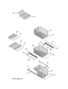 Freezer Shelves parts for Ge Refrigerator PZS25KSEBFSS from AppliancePartsPros.com