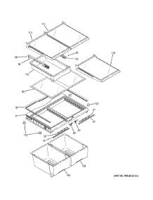 Fresh Food Shelves parts for Ge Refrigerator GDE23ESEBRSS from AppliancePartsPros.com