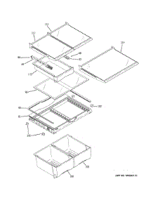Fresh Food Shelves parts for Ge Refrigerator GNE22GGEAFBB from AppliancePartsPros.com