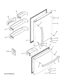 Doors parts for Ge Refrigerator GBE20ETEBRWW from AppliancePartsPros.com