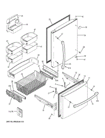 Doors parts for Ge Refrigerator GDE20ESEBRSS from AppliancePartsPros.com