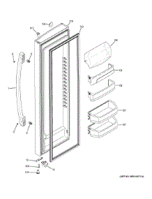 Fresh Food Door parts for Ge Refrigerator GSE23GSECCSS from AppliancePartsPros.com