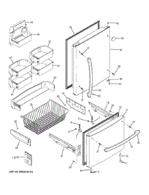 Doors parts for Ge Refrigerator GDE20ETEARBB from AppliancePartsPros.com