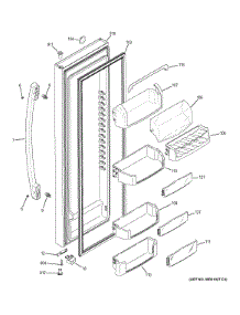 Fresh Food Door parts for Ge Refrigerator GZS23HGEBFWW from AppliancePartsPros.com