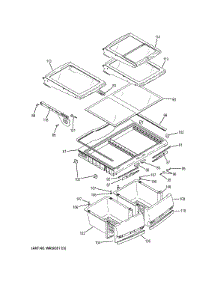 Fresh Food Shelves parts for Ge Refrigerator PNS20KSEAFSS from AppliancePartsPros.com