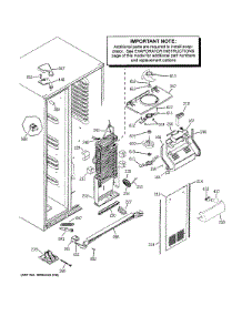 Freezer Section parts for Ge Refrigerator GSE26GGEBCCC from AppliancePartsPros.com