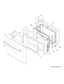 Lower Door parts for Ge Wall Oven PT7550DF9BB from AppliancePartsPros.com