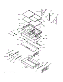 Fresh Food Shelves parts for Ge Refrigerator PYE23KSDCSS from AppliancePartsPros.com