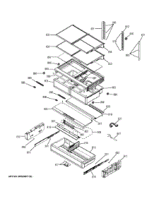 Fresh Food Shelves parts for Ge Refrigerator CYE23TSDCSS from AppliancePartsPros.com