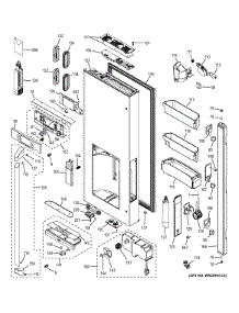 Dispenser Door parts for Ge Refrigerator CFE29TSDCSS from AppliancePartsPros.com