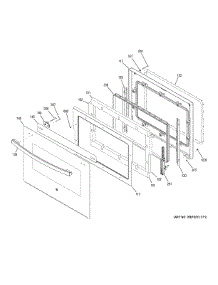 Door parts for Ge Wall Oven PT7050DF9WW from AppliancePartsPros.com