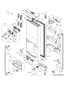 Dispenser Door parts for Ge Refrigerator GFE29HGDCBB from AppliancePartsPros.com
