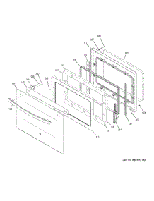Upper Door parts for Ge Wall Oven PK7500DF7BB from AppliancePartsPros.com