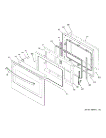 Lower Door parts for Ge Wall Oven JT3500DF6WW from AppliancePartsPros.com