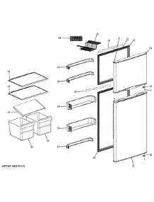 Doors parts for Ge Refrigerator GTR12SBEBSS from AppliancePartsPros.com