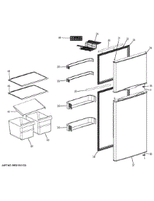 Doors parts for Ge Refrigerator GTR10GBEBWW from AppliancePartsPros.com