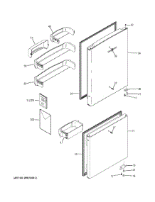 Doors parts for Ge Refrigerator ABE20EGEARBS from AppliancePartsPros.com
