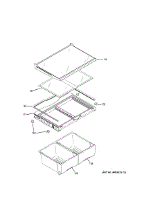 Fresh Food Shelves parts for Ge Refrigerator ABE20EGEARWS from AppliancePartsPros.com