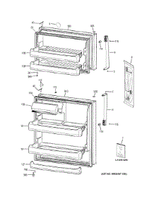 Doors parts for Ge Refrigerator GTM18GCEDRES from AppliancePartsPros.com