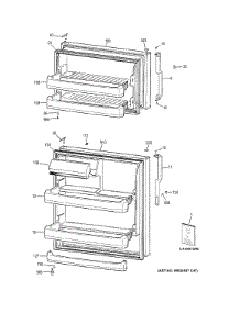 Doors parts for Ge Refrigerator MTS18CBEJRWW from AppliancePartsPros.com