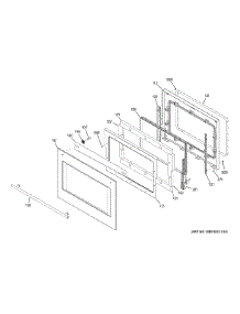 Lower Door parts for Ge Wall Oven ZET9550SH4SS from AppliancePartsPros.com