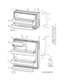 Doors parts for Ge Refrigerator GTZ18GBEERSS from AppliancePartsPros.com