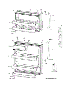 Doors parts for Ge Refrigerator GTZ18GBEDRSS from AppliancePartsPros.com