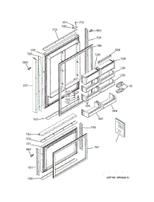 Doors parts for Ge Refrigerator ZICS360NXCLH from AppliancePartsPros.com