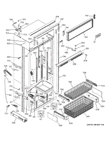 Freezer Section, Trim & Components parts for Ge Refrigerator ZICP360NXCLH from AppliancePartsPros.com
