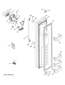 Freezer Door parts for Ge Refrigerator ZISP480DXCSS from AppliancePartsPros.com