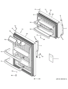 Doors parts for Ge Refrigerator GTK17GCEDRBS from AppliancePartsPros.com