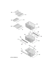 Freezer Shelves parts for Ge Refrigerator CZS25TSEBFSS from AppliancePartsPros.com