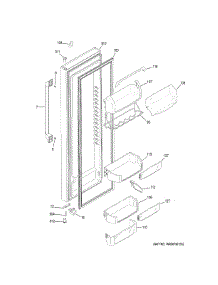 Fresh Food Door parts for Ge Refrigerator CZS25TSEBFSS from AppliancePartsPros.com