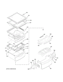 Fresh Food Shelves parts for Ge Refrigerator CZS25TSEBFSS from AppliancePartsPros.com