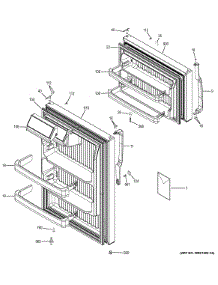 Doors parts for Ge Refrigerator GTJ17DBEDRSA from AppliancePartsPros.com