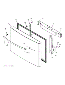 Freezer Door parts for Ge Refrigerator GFE27GMDCES from AppliancePartsPros.com