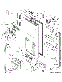 Dispenser Door parts for Ge Refrigerator GFE27GMDCES from AppliancePartsPros.com