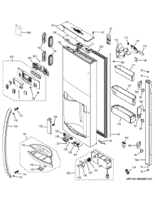 Dispenser Door parts for Ge Refrigerator DFE29JMDBES from AppliancePartsPros.com