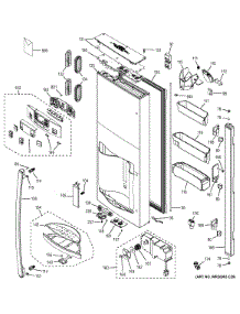 Dispenser Door parts for Ge Refrigerator GFE27GGDBBB from AppliancePartsPros.com