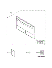 Microwave Door parts for Ge Wall Oven JK3800SH1SS from AppliancePartsPros.com