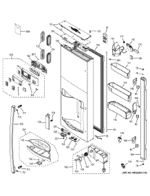 Dispenser Door parts for Ge Refrigerator GFE29HMDBES from AppliancePartsPros.com
