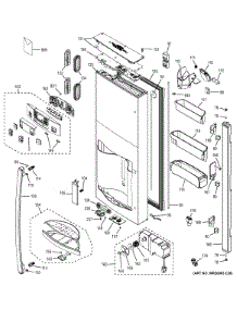 Dispenser Door parts for Ge Refrigerator DFE29JSDBSS from AppliancePartsPros.com