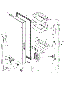 Fresh Food Door  - Lh parts for Ge Refrigerator GNE26GMDBES from AppliancePartsPros.com