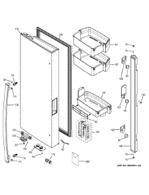 Fresh Food Door - Lh parts for Ge Refrigerator GNE26GGDAWW from AppliancePartsPros.com